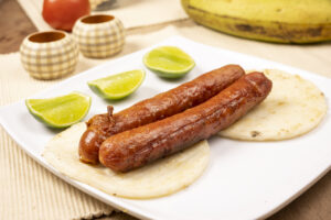 Chorizo con Arepa